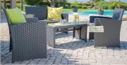 Lounge-Garnitur mit Zweisitzer, Tisch und 2 St&uuml;hlen inkl. Kissen f&uuml;r 128,95&euro;