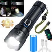 &lrm;LST-XHP70 aufladbare 10000 Lumen 5 Modi LED Taschenlampe