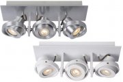 Lucide Landa 3-flammiger LED Deckenspot 3x5W GU10 in chrome oder wei&szlig;