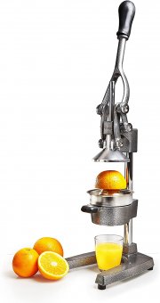 Lumaland Original Saftpresse aus Edelstahl hochwertige Zitruspresse mit Hebel Hand Entsafter
