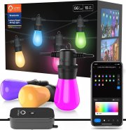 Lumary 16.5m Smart LED RGBAiCW Outdoor Lichterkette mit App und Alexa, Google Assistant