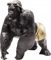 Lustiger Gorilla mit Sonnenbrille in Gold
