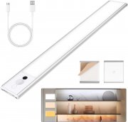 LXLQZXW aufladbare LED Unterbauleuchte mit Bewegungssensor und 3 Farbtemperaturen