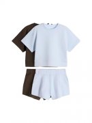 M&auml;dchen Set: 2er-Pack Oberteil & Shorts f&uuml;r nur 5&euro;