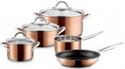 M&Auml;SER Asterion 8-teiliges Kochtopf-Set Edelstahl Kupfer