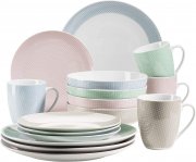 M&auml;ser Kitchen Time II 16 teiliges Porzellan Geschirr-Set f&uuml;r 4 Personen