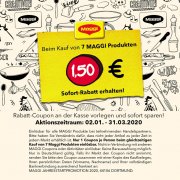 Maggi Produkte um 1,50 &euro; reduziert