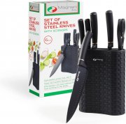 Magnani 6 teiliges Messerset aus Edelstahl mit Block