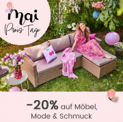 Maipreistage mit 20% Rabatt auf M&ouml;bel, Mode & Schmuck bei Quelle