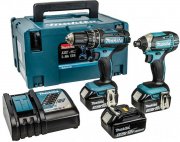 Makita DLX2131J 18v Doppelpack DHP482 Kombi Bohrer + DTD152Z Schlagschrauber 3.0
