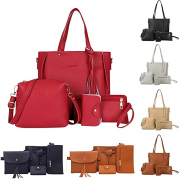MARTINSHARK Kunstleder Damentaschen Set mit Handtasche + Umh&auml;ngetasche + Geldb&ouml;rse + Kartenhalter