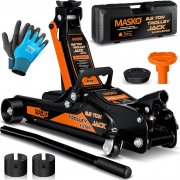 Masko hydraulischer 2,5 Tonnen Rangierwagenheber inkl. Koffer + 2X Gummiauflage + Handschuhe
