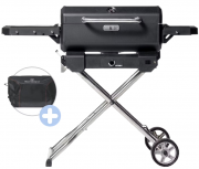 Masterbuilt tragbarer Holzkohlegrill mit klappbarem Unterwagen inkl. Abdeckhaube