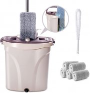Masthome 2 in 1 Eimer Wischmop Set inkl. 5 Mopp T&uuml;cher