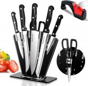 Masthome 5-teilige K&uuml;chenmesser Set mit Messerblock