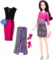 Mattel Barbie DTD99 Barbie Fashionistas Style mit Karo-Rock