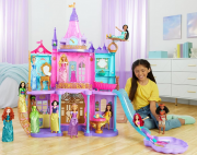 Mattel Disney Prinzessin Puppenhaus Magisches Schloss mit 3 Etagen, Licht und Ger&auml;uscheffekte