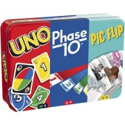 Mattel Games - UNO, Phase 10 and Pic Flip Bundle Tin
