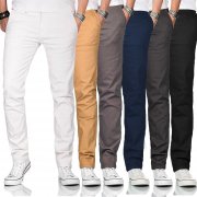 Maurelio Modriano Herren Designer Chino Hosen Stretch Regular Slim