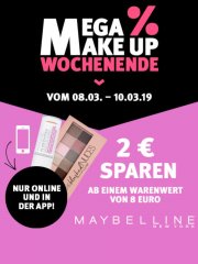 Maybelline Make-up spare 2&euro; bei 8&euro; Einkaufswert bei Rossmann