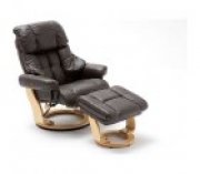 MCA Relaxsessel Calgary inkl. Hocker, braun - Gestell natur f&uuml;r 399,99&euro; statt 425&euro;