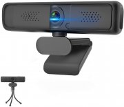 MECO ELEVERDE 2K Full HD Webcam mit Stereo-Mikrofon und Webcam Abdeckung
