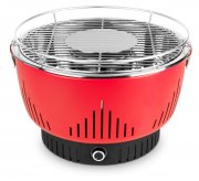 MEDION MD 17700 Holzkohlegrill mit Aktivbel&uuml;ftung in rot