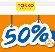 MEGA! Bei Takko gibts 50% Extra-Rabatt auf bereits reduzierte Artikel f&uuml;r die ganze Familie