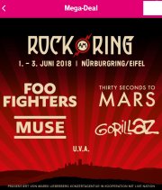 Mega Deal - g&uuml;nstige Tickets f&uuml;r Rock am Ring/Rock im Park (1.-3. Juni 2018) &ndash; inkl. gratis Tshirt