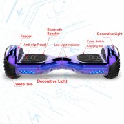 Mega Motion 6,5 Zoll Elektro Skateboard E-Board Hover - mit RGB LED auf R&auml;dern f&uuml;r 159&euro; statt 218&euro;