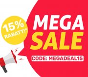 Mega Sale mit 15% Rabatt auf das Einrichtungs-, Mode-, Baumarktsortiment im Neckermann Shop