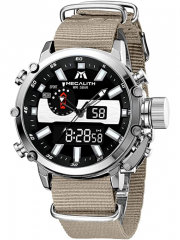 MEGALITH Herren Digital Analogue Sport Milit&auml;r Chronograph mit Nylonarmband