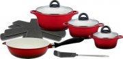  Meine K&uuml;che Aluguss Topfset Red Shadow, 7-teilig f&uuml;r 49,99&euro; statt 59,99&euro;