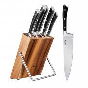 Messerblock Set 6-teilig Rostfreier Edelstahl Ergonomische Griffe f&uuml;r 24,99&euro;