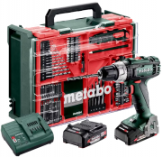 Metabo 602321710 Akku-Bohrschrauber mit 74-teiligem Zubeh&ouml;rset, 2 x 2,0 Ah Akkus und Ladeger&auml;t