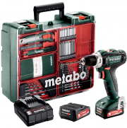 Metabo PowerMaxx BS 12 Set Akku-Bohrschrauber inkl. 2&times; LiPOWER Akkupacks und Schnellladeger&auml;t