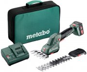 Metabo PowerMaxx SGS12Q Strauch- und Grasschere inkl. LiPower Akku, Ladeger&auml;t, Werkzeugtasche