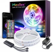 Mexllex 30 Meter Bluetooth RGB LED Streifen mit Musik Sync, App Steuerung und Fernbedienung