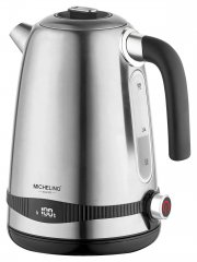 Michelino 1,7 Liter Edelstahl Wasserkocher mit Temperaturwahl