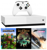 Microsoft Xbox One S Konsole (1TB) All Digital Edition + Minecraft + Sea of Thieves + Fortnite