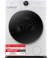 Midea MF200W80WB-14AS Waschmaschine 8KG mit Mengenautomatik, Steam Care und APP-Steuerung