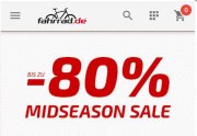 Midseason Sale bei fahrrad.de mit bis zu 80% Preisnachlass