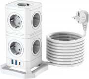 MiiKARE 10-Fach Steckdosenleiste mit USB-A USB-C 30 W Schnellladung