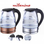 Milanino Glas Wasserkocher, Wasserkocher 1.7 Liter Edelstahl f&uuml;r 14,99&euro; statt 21,90&euro;