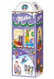 Milka 3D Haus Adventskalender mit Schokolade