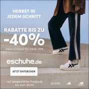 Mindestens 10% bis max. 40% % Rabatt auf Schuhe f&uuml;r Damen, Herren und Kinder bei eSchuhe