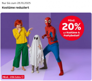 Mindestens 20% Extra-Rabatt auf Kost&uuml;me & Partybedarf bei Otto