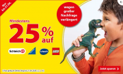 Mindestens 25% Rabatt auf Artikel von Schleich, Ravensburger und vtech im Spiele Max Shop