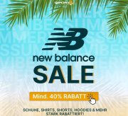 Mindestens 40% Rabatt auf alles von New Balance + 5 &euro; Extra-Rabatt bei Geomix