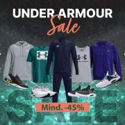 Mindestens 45% Rabatt auf alles von Under Armour + kostenloser Versand bei Geomix